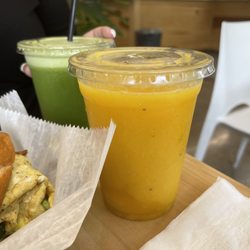 Don Miguel Juicery + Rustic Kitchen - Mango Maniaand K-Bomb Juice