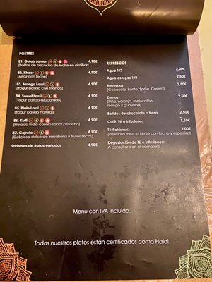 Menu photo 6 Jaipur Seville, SE