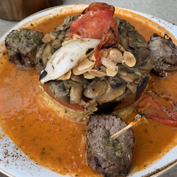 Dish N Dash - Milpitas - M'shakaleh with beef cubes - Middle Eastern Near Me - Milpitas, California Dish N Dash - Milpitas - M'shakaleh with beef cubes - Middle Eastern Near Me - Milpitas, California