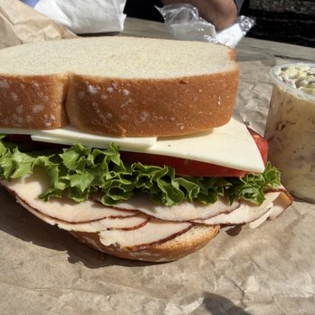 Jaemor Farms - Turkey and cheese sandwich with potato salad - Farmers Market Near Me - Alto, Georgia Jaemor Farms - Turkey and cheese sandwich with potato salad - Farmers Market Near Me - Alto, Georgia