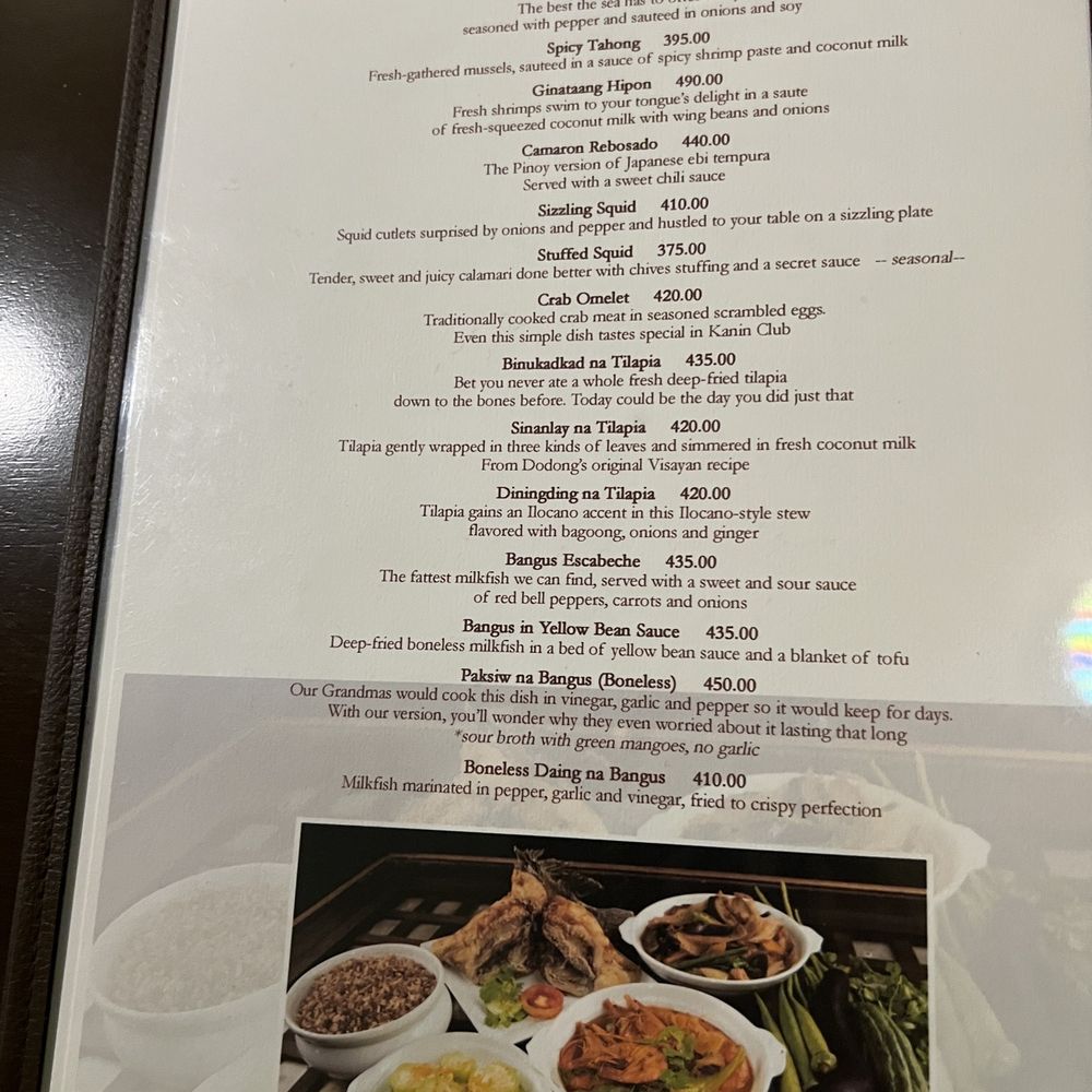 Kanin Club - Menu - Asian Fusion Near Me - Makati, NCR