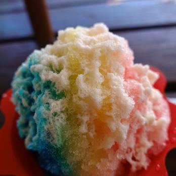 Aloha General Store - a piece of cake on a red plate - Ice Cream & Frozen Yogurt Near Me - Haleiwa, Hawaii