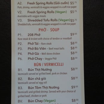 208 Pho & Vegan - Menu - Vietnamese Near Me - Boise, Idaho 208 Pho & Vegan - Menu - Vietnamese Near Me - Boise, Idaho