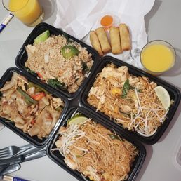 Pad thai, drunken noodpe and drunken fried rice. Pad thai, drunken noodpe and drunken fried rice.