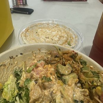 CAVA - Cava Greens + Grains Bowl with a hair in it - Salad Near Me - Coppell, Texas