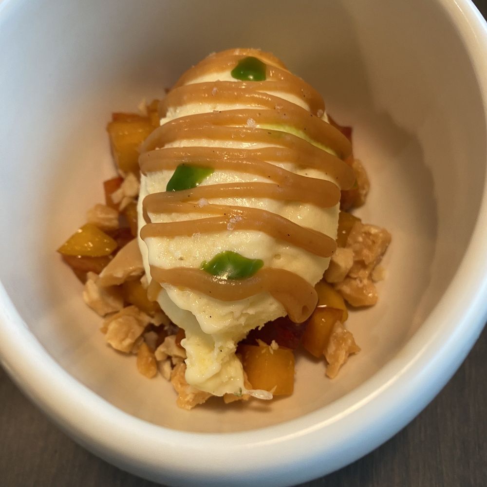 Coro Restaurant - Caramelized peach yogurt. Yum! - Tapas/Small Plates Near Me - Orlando, Florida Coro Restaurant - Caramelized peach yogurt. Yum! - Tapas/Small Plates Near Me - Orlando, Florida