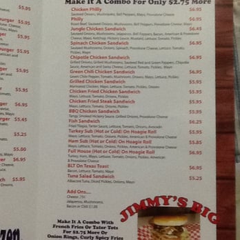 Jimmy's Big Burger - Menu - American Near Me - Lake Worth, Texas Jimmy's Big Burger - Menu - American Near Me - Lake Worth, Texas