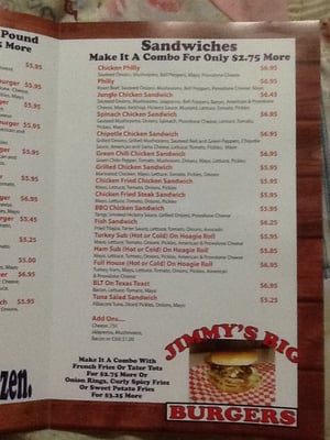Menu photo 8 Jimmy's Big Burger Lake Worth, TX Menu photo 8 Jimmy's Big Burger Lake Worth, TX