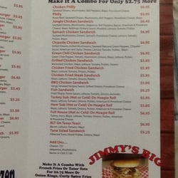 Jimmy's Big Burger - Menu