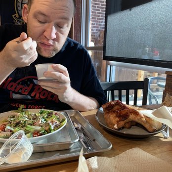 City Barbeque - My hubby with the Smokehouse Turkey Salad and half a Chicken Breast and Wing. - Barbeque Near Me - Highland Heights, Kentucky City Barbeque - My hubby with the Smokehouse Turkey Salad and half a Chicken Breast and Wing. - Barbeque Near Me - Highland Heights, Kentucky