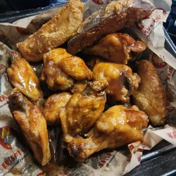 Xrispy Chix - Honey garlic party wings & potato wedges
