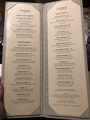 Menu photo 1 Aspen Restaurant and Bar Old Saybrook, CT