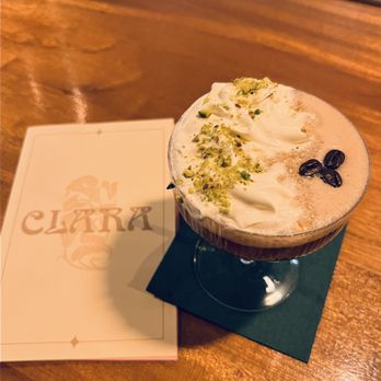 Clara - Pistachio espresso martini - Cocktail Bars Near Me - Chicago, Illinois