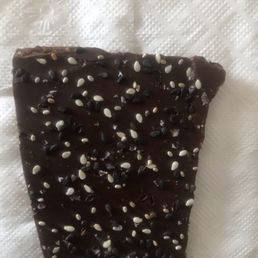 A closeup of the Black Sesame Toffee Brittle