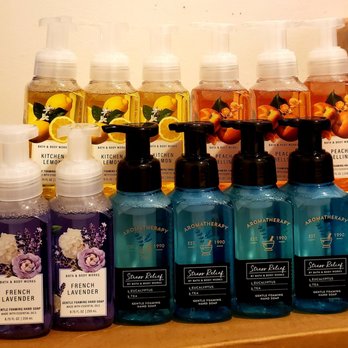 Bath & Body Works - Kitchen Lemon, Peach Bellini, French Lavender and Eucalyptus Tea scented Foaming Hand Soaps. Online purchase - limit 12 per order. - Cosmetics & Beauty Supply Near Me - Arcadia, California Bath & Body Works - Kitchen Lemon, Peach Bellini, French Lavender and Eucalyptus Tea scented Foaming Hand Soaps. Online purchase - limit 12 per order. - Cosmetics & Beauty Supply Near Me - Arcadia, California