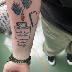 The Mad Tatter - The completed ink (before the wrap)