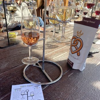 Grandfather Vineyard - Flight and pretzels - Wineries Near Me - Banner Elk, North Carolina