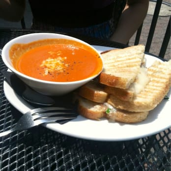 Cheesetique - Grilled cheese and onion with tomato soup lunch special. PERFECT - Cheese Shops Near Me - Alexandria, Virginia