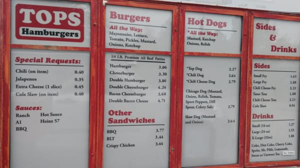 Menu photo 2 Tops Choice Hamburgers Niceville, FL Menu photo 2 Tops Choice Hamburgers Niceville, FL