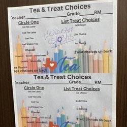 Heart of Texas Tea House - Menu options