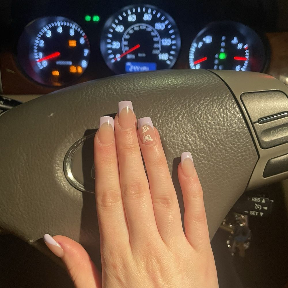 Nail'd It! Spa - Regular acrylic, French tip w sticker - Nail Salons Near Me - Stanton, California Nail'd It! Spa - Regular acrylic, French tip w sticker - Nail Salons Near Me - Stanton, California