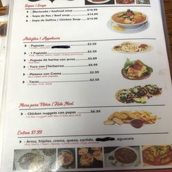 La Ventura Panaderia Y Restaurante Salvadoreno - Menu 2022