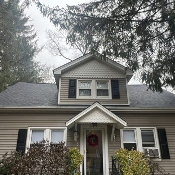 Matute Roofing - Expertly installed and fully guaranteed for lifetime. Moire black - Certainteed landmark pro. - Roofing Near Me - Wayne, New Jersey Matute Roofing - Expertly installed and fully guaranteed for lifetime. Moire black - Certainteed landmark pro. - Roofing Near Me - Wayne, New Jersey
