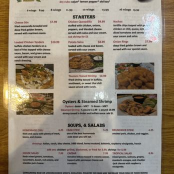 Toucans Ale House - Menu - Bars Near Me - Brunswick, Georgia Toucans Ale House - Menu - Bars Near Me - Brunswick, Georgia