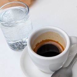 Blue Bottle Coffee - Stanford - Espresso with sparkling water chaser