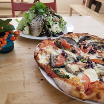 Milda's Pizza - a salad and a pizza - Pizza Near Me - Fredericton, New Brunswick