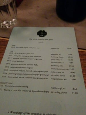 Menu photo 2 City Wine Shop Melbourne, VIC Menu photo 2 City Wine Shop Melbourne, VIC