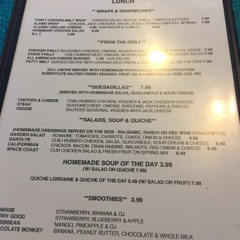 Banana River Cafe - Lunch menu. - Cafes Near Me - Satellite Beach, Florida