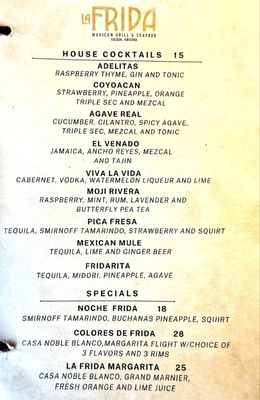 Menu photo 7 La Frida Mexican Grill & Seafood Tucson, AZ