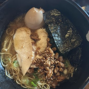 JINYA Ramen Bar - Reston - Yuzu Shio Delight with chicken chashu and chicken soboro substituted instead of pork - Tapas/Small Plates Near Me - Reston, Virginia JINYA Ramen Bar - Reston - Yuzu Shio Delight with chicken chashu and chicken soboro substituted instead of pork - Tapas/Small Plates Near Me - Reston, Virginia