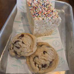 Cookies + Brown Butter Rice Crispy Treat