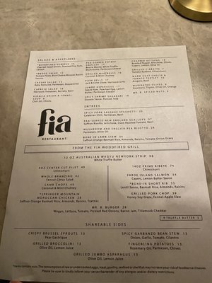 Menu photo 7 Fia Restaurant Atlanta, GA Menu photo 7 Fia Restaurant Atlanta, GA