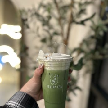 Fleur Tea - Coco matcha cloud - Bubble Tea Near Me - San Jose, California