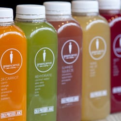 Green Carrot Juice - They make their own bottled juice! Take one to go =)