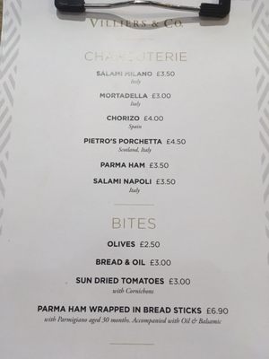 Menu photo 2 Villiers & Co Glasgow, ERW Menu photo 2 Villiers & Co Glasgow, ERW