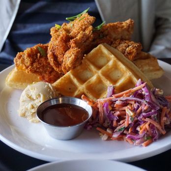 School Restaurant - Fried chicken and waffles ~ perhaps the best thing we ever tasted for brunch - Bakeries Near Me - Toronto, Ontario School Restaurant - Fried chicken and waffles ~ perhaps the best thing we ever tasted for brunch - Bakeries Near Me - Toronto, Ontario
