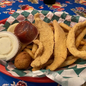 Tia Juanita Fish Camp - Small fried fish platter-very fresh - Cajun/Creole Near Me - Winnie, Texas