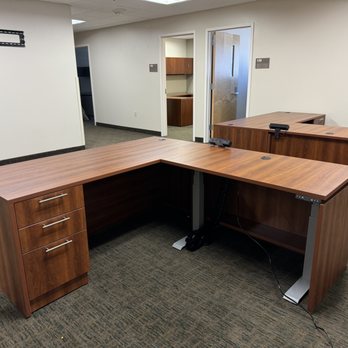 JH Office Installation Associates - Dual Height Adjustable Desk with wrap around modesty - Movers Near Me - San Jose, California JH Office Installation Associates - Dual Height Adjustable Desk with wrap around modesty - Movers Near Me - San Jose, California