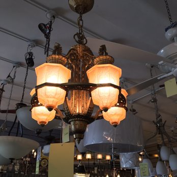 Bridge St Electric - Vintage slip shade light taken from a home in Muskegon that will go into my new 1927 home. - Lighting Fixtures & Equipment Near Me - Grand Rapids, Michigan