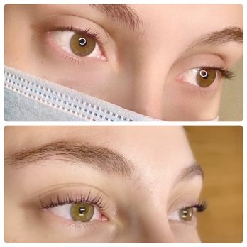 Honey Scent - Before and after eye lash lift - Eyebrow Services Near Me - New York, New York