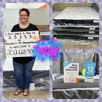 Mattress by Appointment Wilson - Happy customer was approved for financing and got her new mattress delivered same day! - Mattresses Near Me - Wilson, North Carolina Mattress by Appointment Wilson - Happy customer was approved for financing and got her new mattress delivered same day! - Mattresses Near Me - Wilson, North Carolina