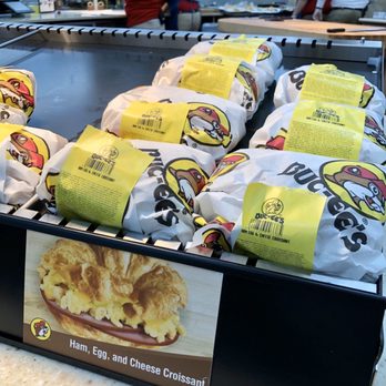 Buc-ee's - LOTS of house-made breakfast burrito + croissant options. December 2019. - Gas Stations Near Me - Denton, Texas