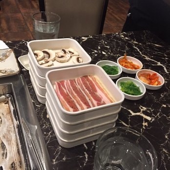 Kalbi - Items are stacked neatly as such - Sushi Bars Near Me - Montreal, Quebec