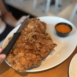Big Pink - Fried Chicken and Waffles, there is a waffle under there!