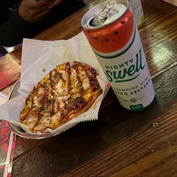District 57 - Pregaming  BBQ pizza and a spiked seltzer - Challenge Courses Near Me - Charlotte, North Carolina