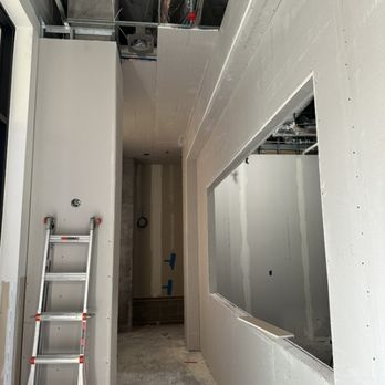 ELITE CONSTRUCTION LLP - Sheetrock job in progress - Drywall Installation & Repair Near Me
